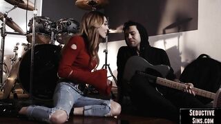Perfect sexy fingers and pounded by guitarist