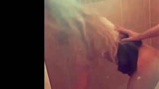 Taylortina gets banged! from behind into the bathtub