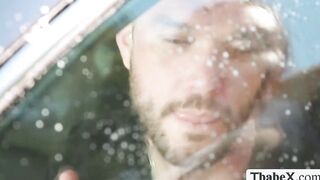 Lucky customer gets a free extra service on carwash