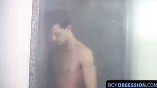 BoyObsession.com - Jasper Robinson's jerking off in the shower fun revealed now
