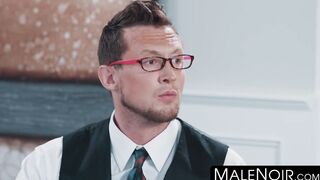 MaleNoir.com - Handsome businessman gets his ass plowed by young hunky black stud har