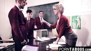 PornTaboos.com - Kinky blonde MILF's pussy fucked hard in a wild group sex orgy