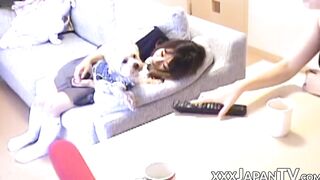 Young Japanese secretly filmed during pussy play