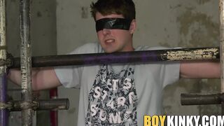 Young slave Bob Steel spanked by mature dom Sebastian Kane