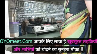 Hot Indian Desi Bhabhi Fucked Hard by her Devar in Kitchen with Hindi Dirty Audio