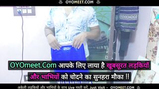 Hot Ravinadesi Stepsister Naked in Front of Saloon Man, during Shaving Hairy Choot