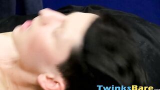 Twinks have a steamy oral before redhead barebacks his man