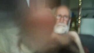 Grandpa Stroking on Webcam