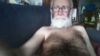 Grandpa Stroking on Webcam