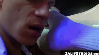 Bottom Julian Kido got his ass pounded while sniffing his sneakers