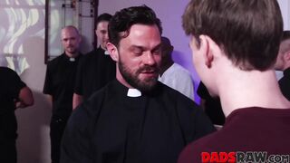 Young Eric Charming participates in the wild ritual of oral pleasure