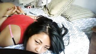 Asian Amateur in Webcam Bondage Session