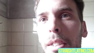 Hairy dude Willy licks every drop of my luscious cum after sucking my cock