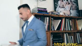Suit hunk Jonathan Miranda bangs art dealer after rimming