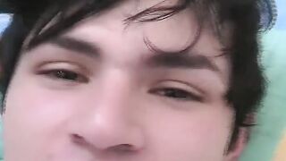 Two hung amateur latin twinks having cock fun at home