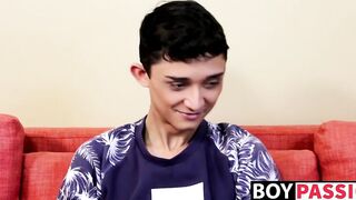 Twink shows off his ass and cock and masturbates