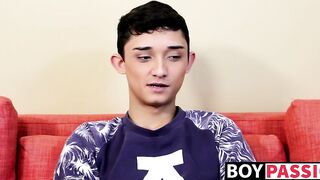 Twink shows off his ass and cock and masturbates