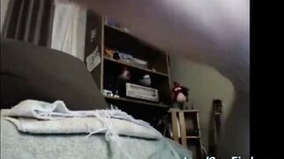 College Teen's Huge Squirt on Webcam
