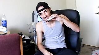 Big cock jacking while inhaling winston cig by skater buddies Ian Madrox and Dustin K