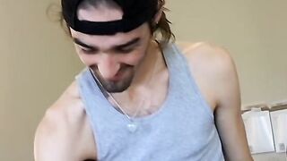 Big cock jacking while inhaling winston cig by skater buddies Ian Madrox and Dustin K