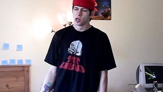 Big cock jacking while inhaling winston cig by skater buddies Ian Madrox and Dustin K