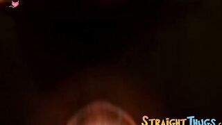 Straight thug with piercings talks dirty and strokes himself