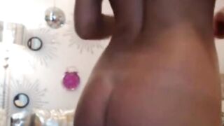 Russian Brunette Oils Big Tits on Webcam