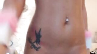 Russian Brunette Oils Big Tits on Webcam