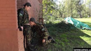 Private Rene Sava relieved Cadet Bautista Nores naughty itch