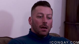 Inked hunk rimmed before passionate anal insertion