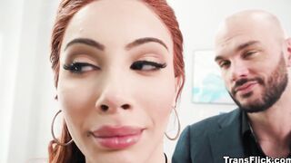 Ariel Demure deepthroats Cliff Jensens big cock