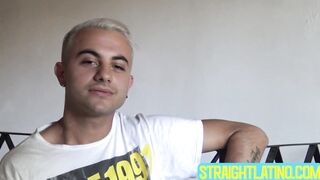 Bisexual blonde Juan Cruz offered money to make my throbbing cock wet
