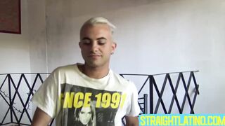 Bisexual blonde Juan Cruz offered money to make my throbbing cock wet