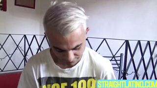 Bisexual blonde Juan Cruz offered money to make my throbbing cock wet