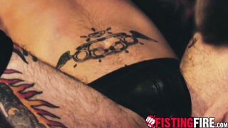 Gorgeous man Ryan Sebastian takes anal beads in his hairy hole to stretch it open