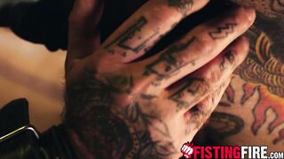 Gorgeous man Ryan Sebastian takes anal beads in his hairy hole to stretch it open