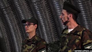 Felix Bonnet joins the army of sex addict with Sergeant Joris Leonard