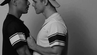 Erotic ass fucking and cock sucking by muscular buddies Devin Franco and Caged Jock