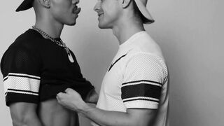 Erotic ass fucking and cock sucking by muscular buddies Devin Franco and Caged Jock