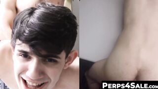 Sweet teen shoplifter stripped and banged by horny gay guard