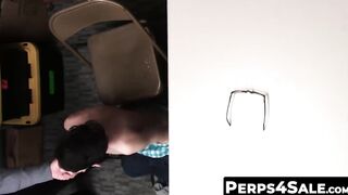 Sweet teen shoplifter stripped and banged by horny gay guard