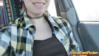 Orgasm in a Car at a Busy Parking Lot
