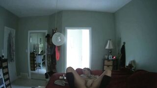 Brunette Solo With Black Dildo