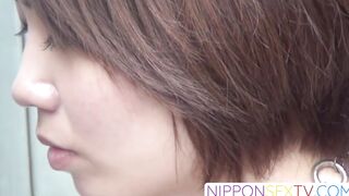 NipponSexTV.com - Sweet young Japanese boobs filmed in close-up by voyeur