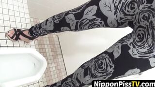 NipponPissTV.com - Naughty Japanese babes have no problems peeing in public outdoors