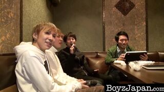 BoyzJapan.com - Asian homosexuals karaoke turns into anal foursome