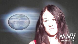Beauty dark hair Meli Deluxe fucking inside three-way