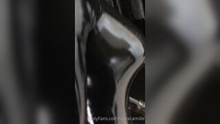 Rubber Camille Butt To Mouth Jizzed