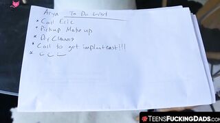 TeensFuckingDads.com - Cute teen Arya Faye fucked by her own stepdad at home