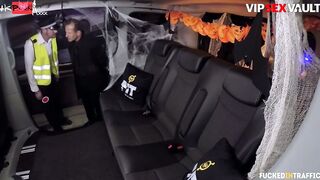 Beauty cop Jasmine Jae gets slutted out by cab driver on halloween